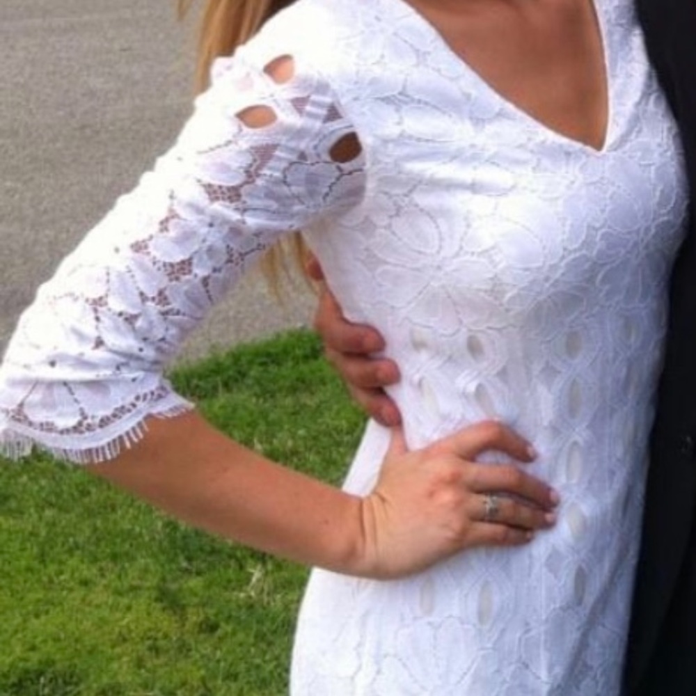 White Lace Lilly Pulitzer Dress - Size 0